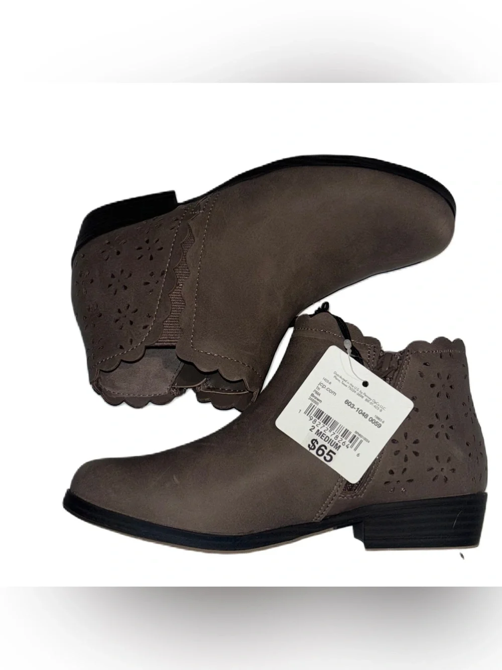 Thereabouts Pima Brown Girls Everyday Ankle Boots 1 2 3